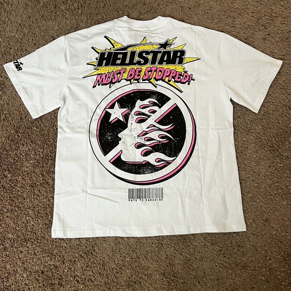 Hellstar Studios "Breaking News" White T-shirt Size: L - NWT - Picture 7 of 10